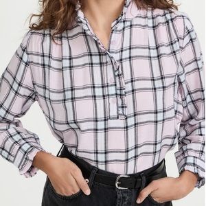 Sundry Ruffle Collar top - size 3/L
